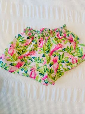 Janie and Jack Pastel Pink Floral Smocked Waist Shorts
